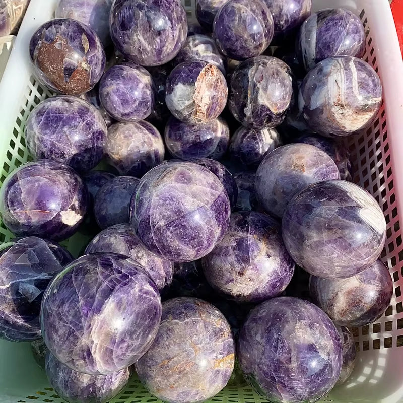 Wholesale Natural High Quality Purple Dream Amethyst Sphere Healing Energy Crystal Ball for Home Decoration and Meditation
