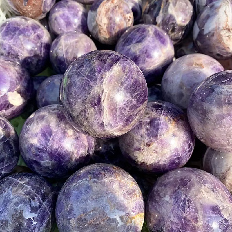 Wholesale Natural High Quality Purple Dream Amethyst Sphere Healing Energy Crystal Ball for Home Decoration and Meditation
