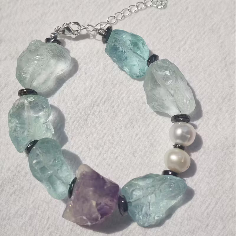 A Vintage Amethyst Pearl Bracelet