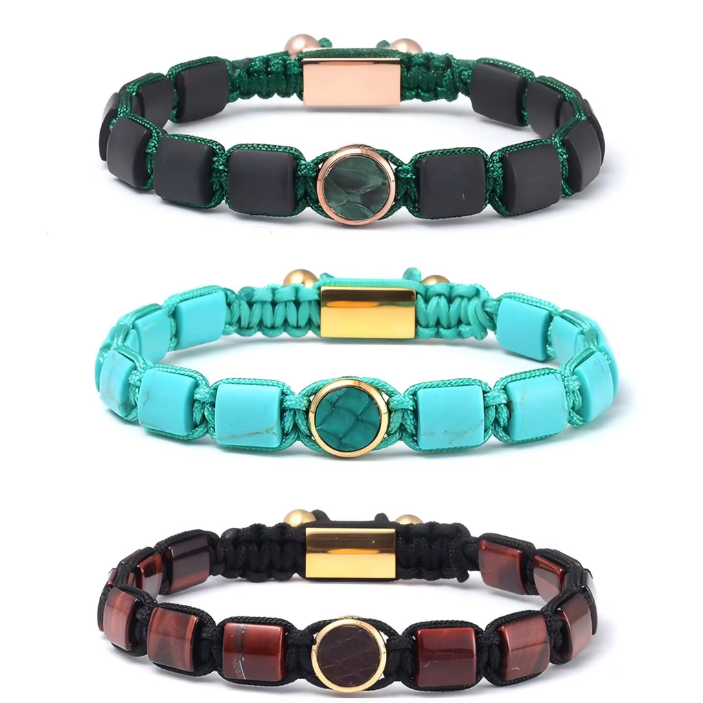 Bestselling Premium Snake Skin Natural Gemstone 8Mm Gorgeous Precious Healing Crystal Stretch Stainless Steel Beaded Bracelet