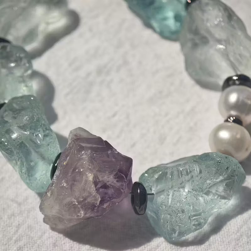 A Vintage Amethyst Pearl Bracelet