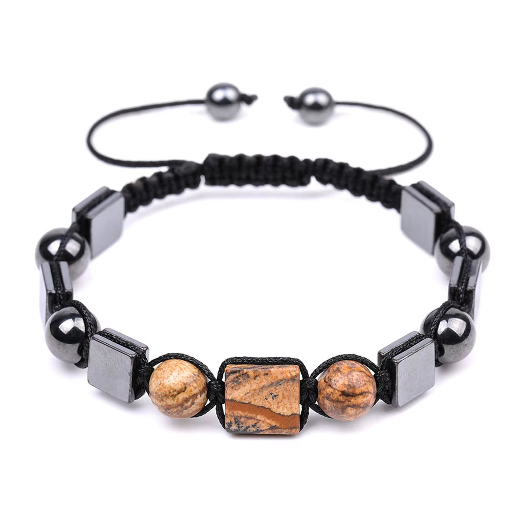 Fashion Handmade Natural Crystal Amethyst 8Mm Beads Chakra Healing Yoga Woven Adjustable Bracelets for Women Men Girls