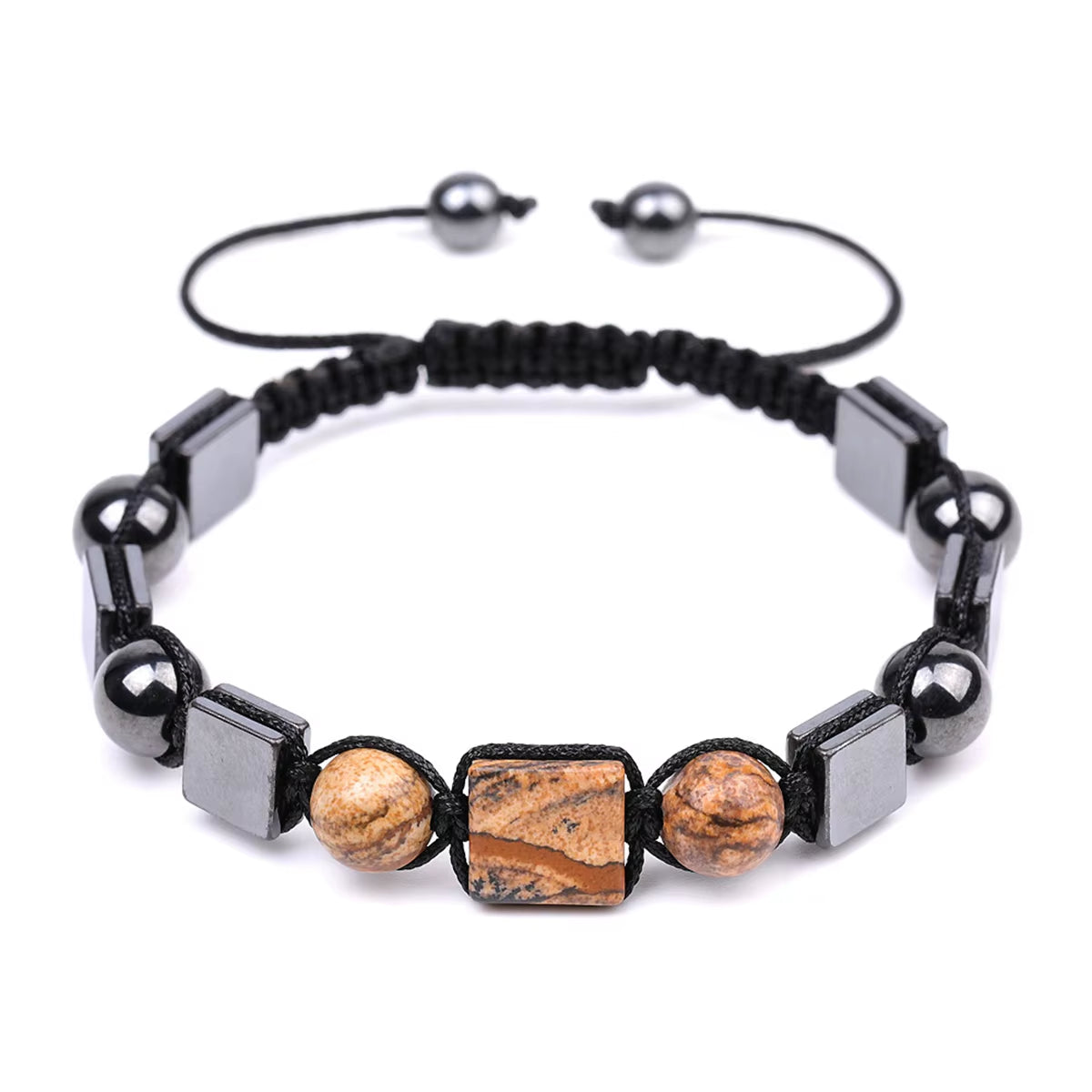 Fashion Handmade Natural Crystal Amethyst 8Mm Beads Chakra Healing Yoga Woven Adjustable Bracelets for Women Men Girls