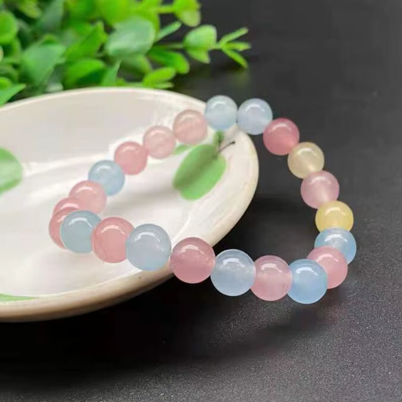 8Mm Semi-Precious Stone Bracelet round Beads Energy Power Crystal Reiki Elastic Stretch Healing Bracelet for Women Men Gifts