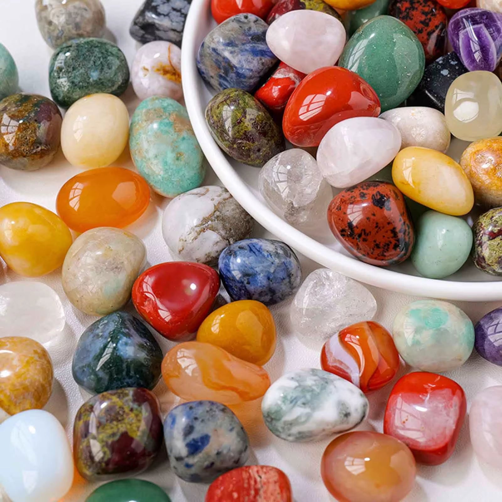 Wholesale Bulk Amethyst and Rose Quartz Tumbled Crystals Natural Stone Healing Stones Other Crystal Crafts