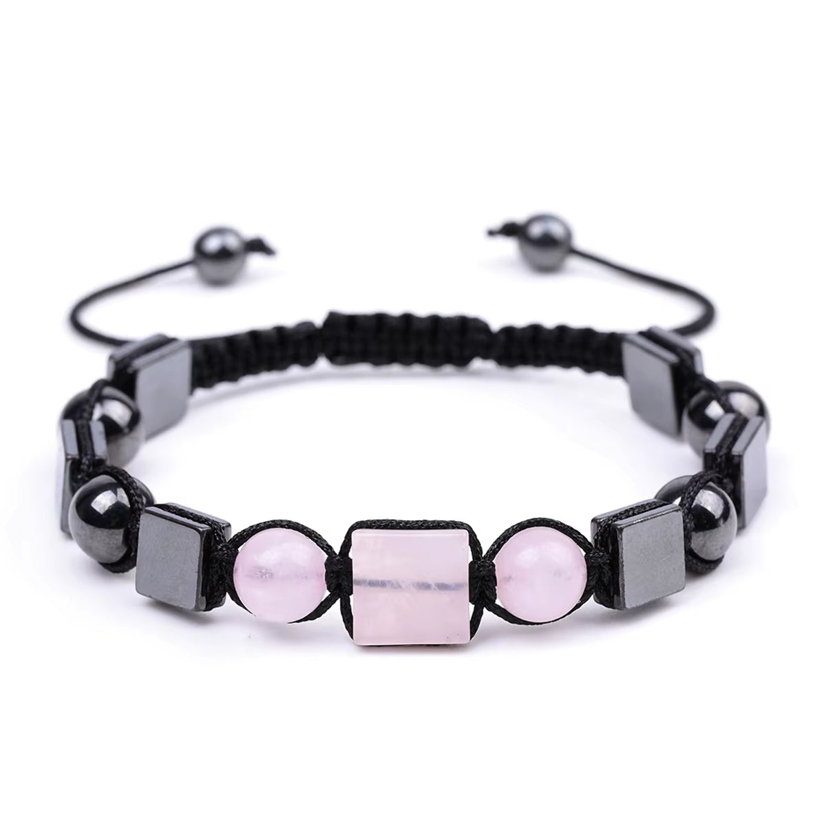 Fashion Handmade Natural Crystal Amethyst 8Mm Beads Chakra Healing Yoga Woven Adjustable Bracelets for Women Men Girls