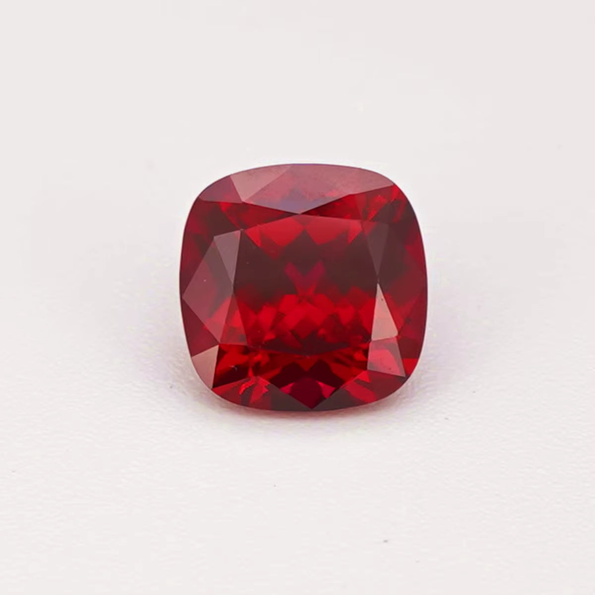 HQ GEMS Czochealski Pigeon Blood Red Ruby7A Hand Cut 8X10Mm 4Ct Emerald Cut Lab Grown Ruby Heat Treated Ruby Lab Ruby
