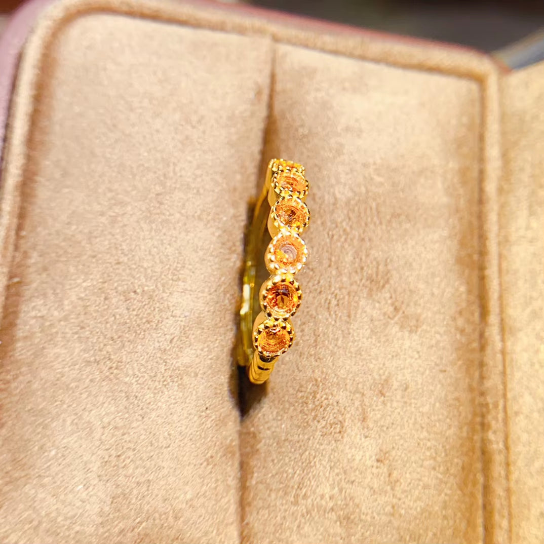 Adjustable Citrine Ring 925 Sterling Silver Flexible Size Yellow Stone Wholesale Universal