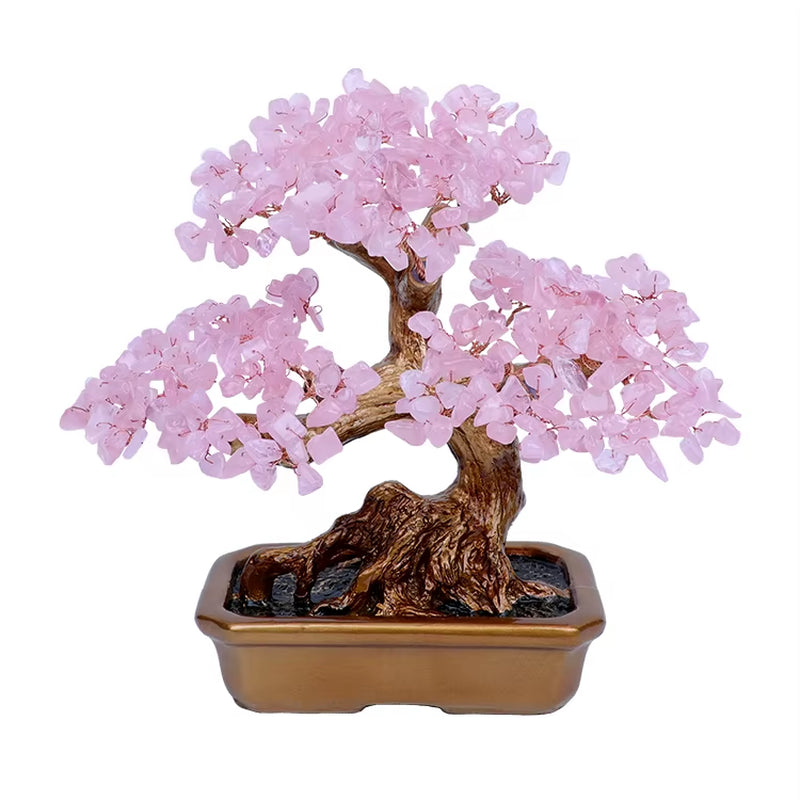 Natural Crystal Tree Topaz and Life Tree Amethyst Seven Chakras Decorative Gift Ornaments for Feng Shui