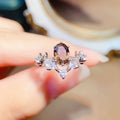 Natural Smoky Quartz Gemstone Ring 925 Sterling Silver for Meditation Negative Energy Cleansing Wholesale Gift