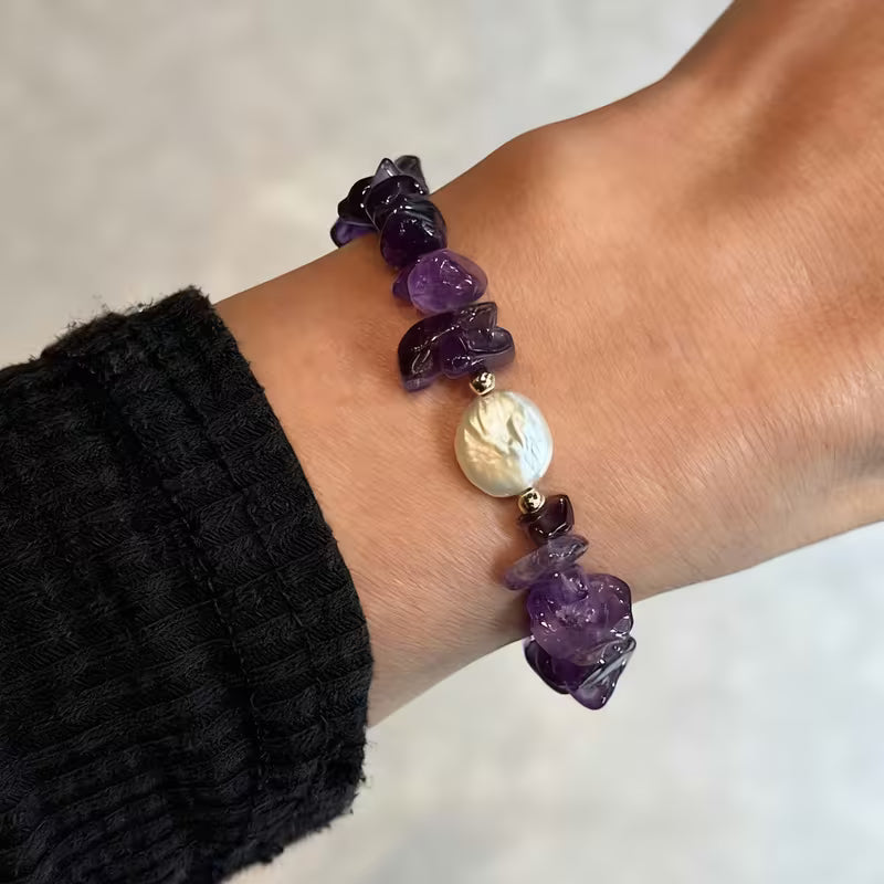 Amethyst Bracelet with a Pendant