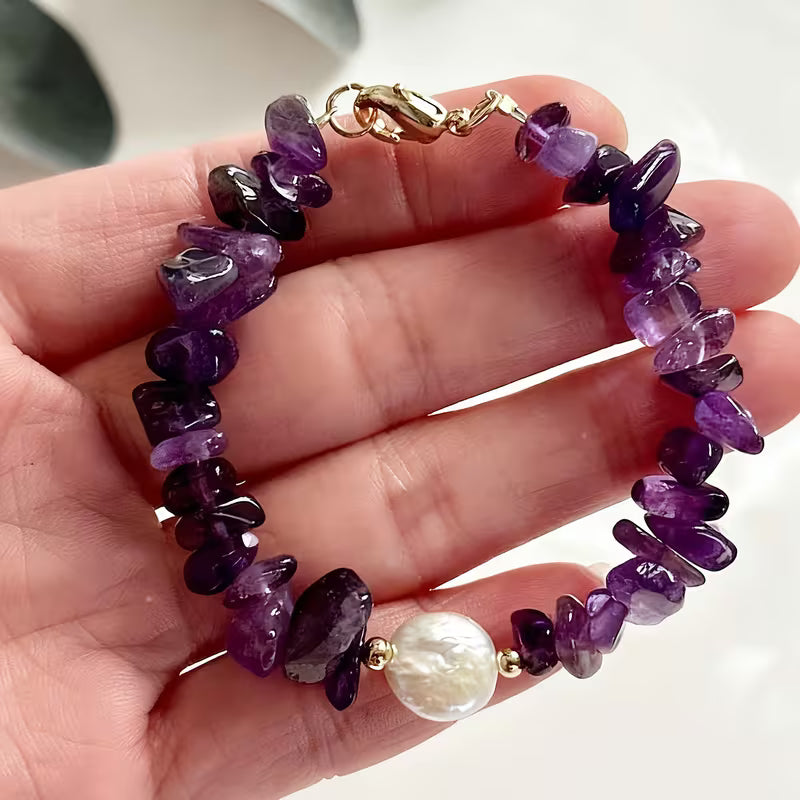 Amethyst Bracelet with a Pendant