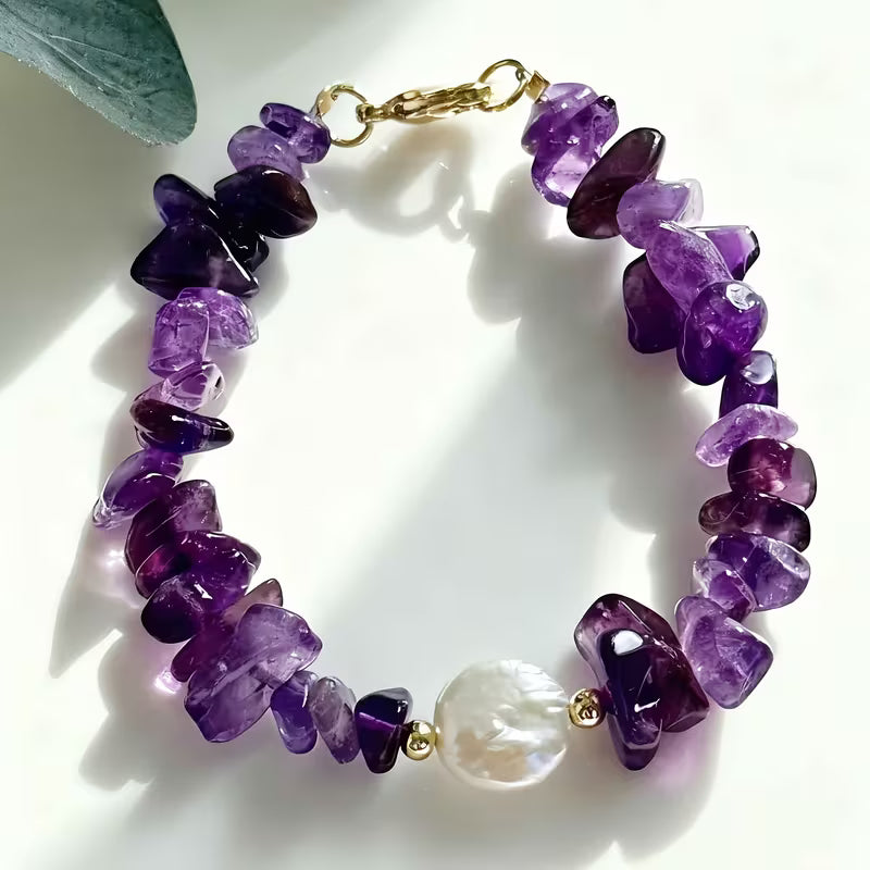 Amethyst Bracelet with a Pendant