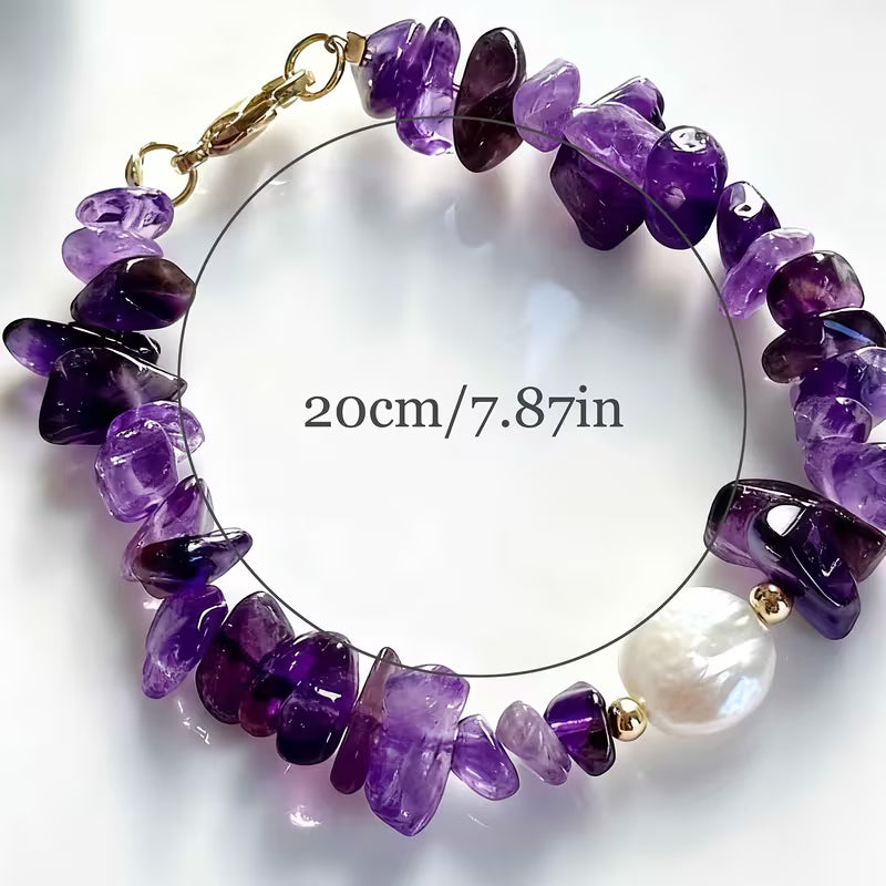 Amethyst Bracelet with a Pendant